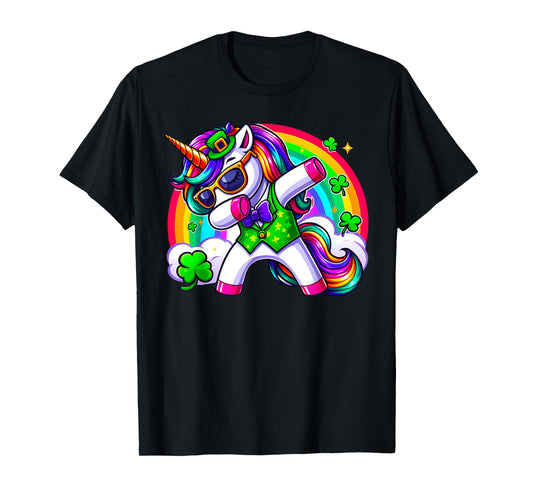 Lepricorn Dab Dancing St Patricks Day Irish Dabbing Unicorn T-Shirt