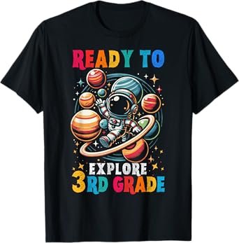 First day Kids Welcome back to School Astronaut 3rd grade T-Shirt