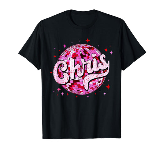 Groovy Chris First Name Personalized I Love Chris Tees Meme T-Shirt