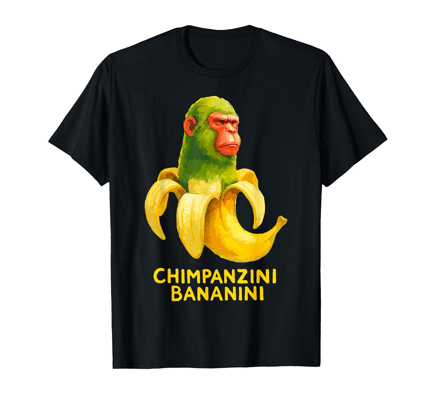 Watercolor Monkey Meme Italian Brainrot Chimpanzini Bananini T-Shirt