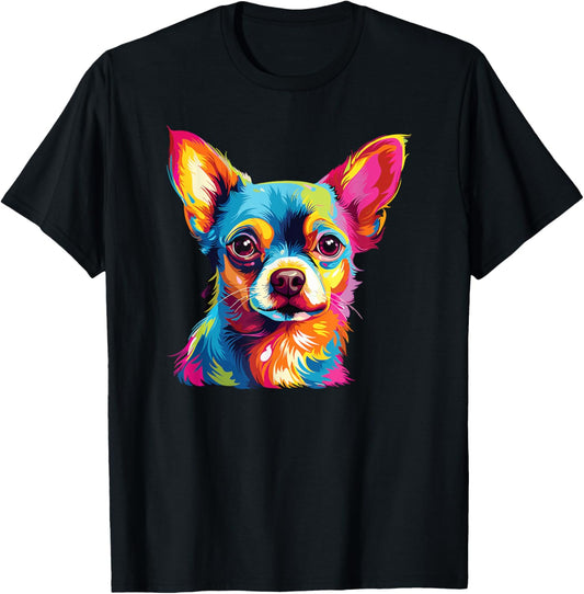 Watercolour Colourful Chihuahua Dogs T-Shirt