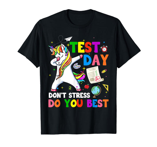 I'm Ready To Crush Test Day Unicorn Dabbing Testing Day T-Shirt