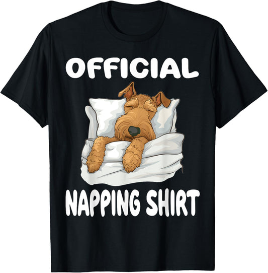Airedale Terrier Dog Official Napping shirt Pajamas T-Shirt