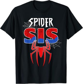 Birthday Party Family Spider Web Sister Cute Big Sis T-Shirt