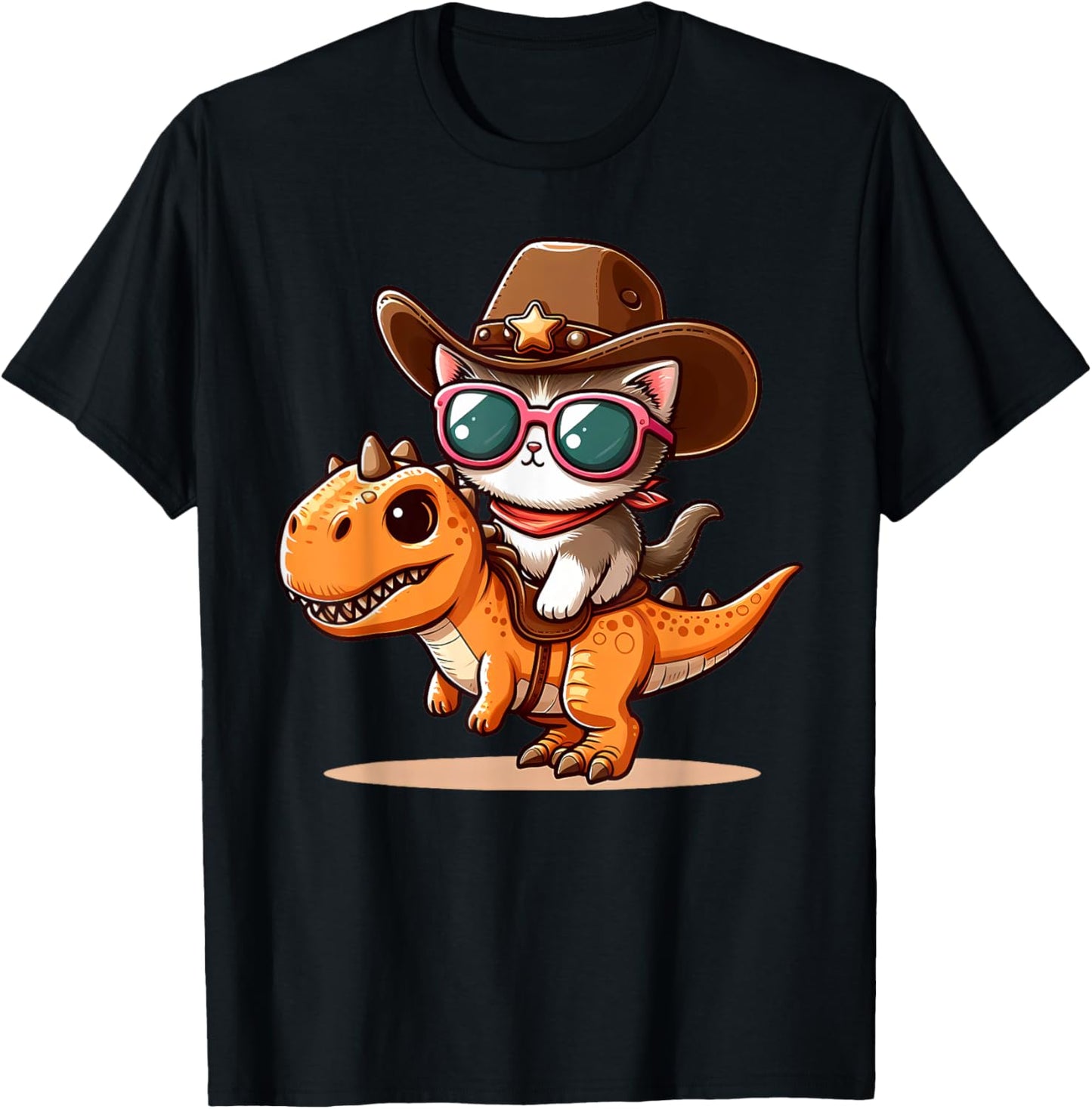 Dinosaur & Cat, T-Rex, Cat Owner, Cat Lover T-Shirt