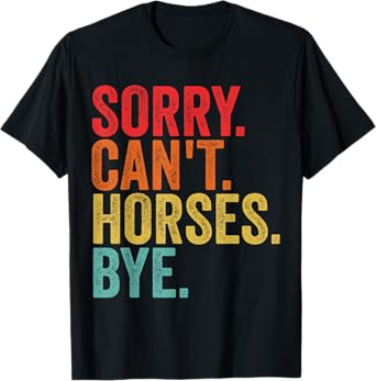 Funny Horse Tee Shirt for Men Women Boys or Girls T-Shirt