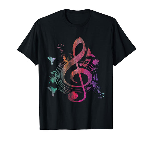 Music Musical Instrument Birds Treble Clef T-Shirt