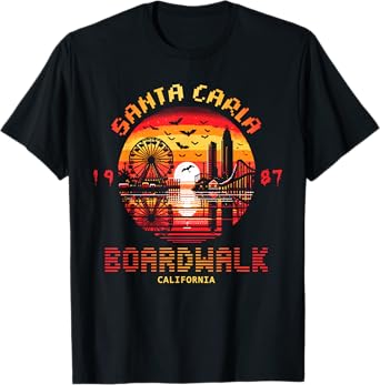 Graphic Santa Vintage Movie Carla Funny Apparel Boardwalk T-Shirt