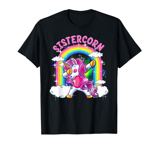 Sistercorn Shirt Dabbing Unicorn Cute Sister Gifts T-Shirt