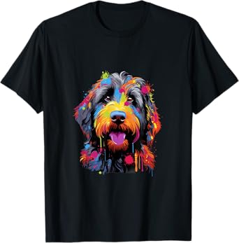 Labradoodle Pop Art I Dog Lover I Splash Art Labradoodle T-Shirt