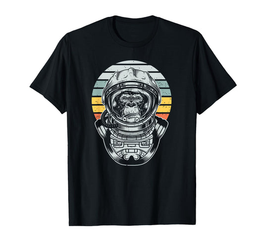 Retro Astronaut Space Monkey T-Shirt