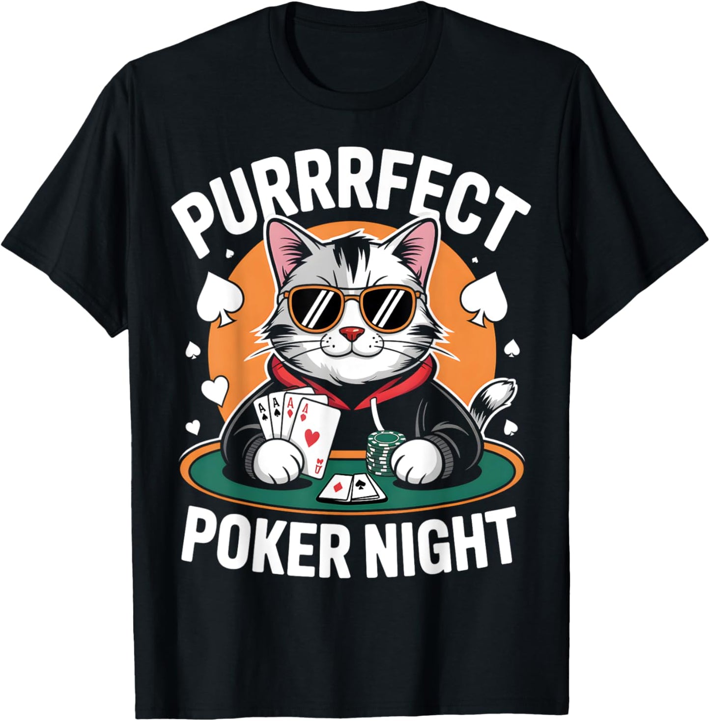 Poker Night Cat T-Shirt