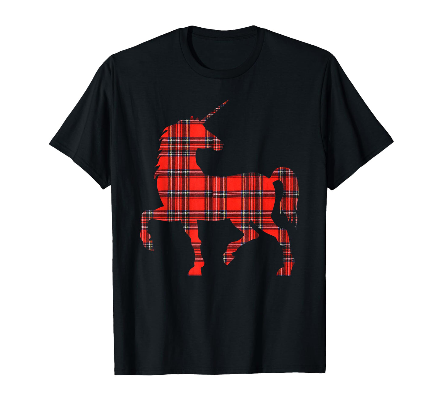 Stewart Plaid Unicorn Scottish Pride Tartan T-Shirt T-Shirt