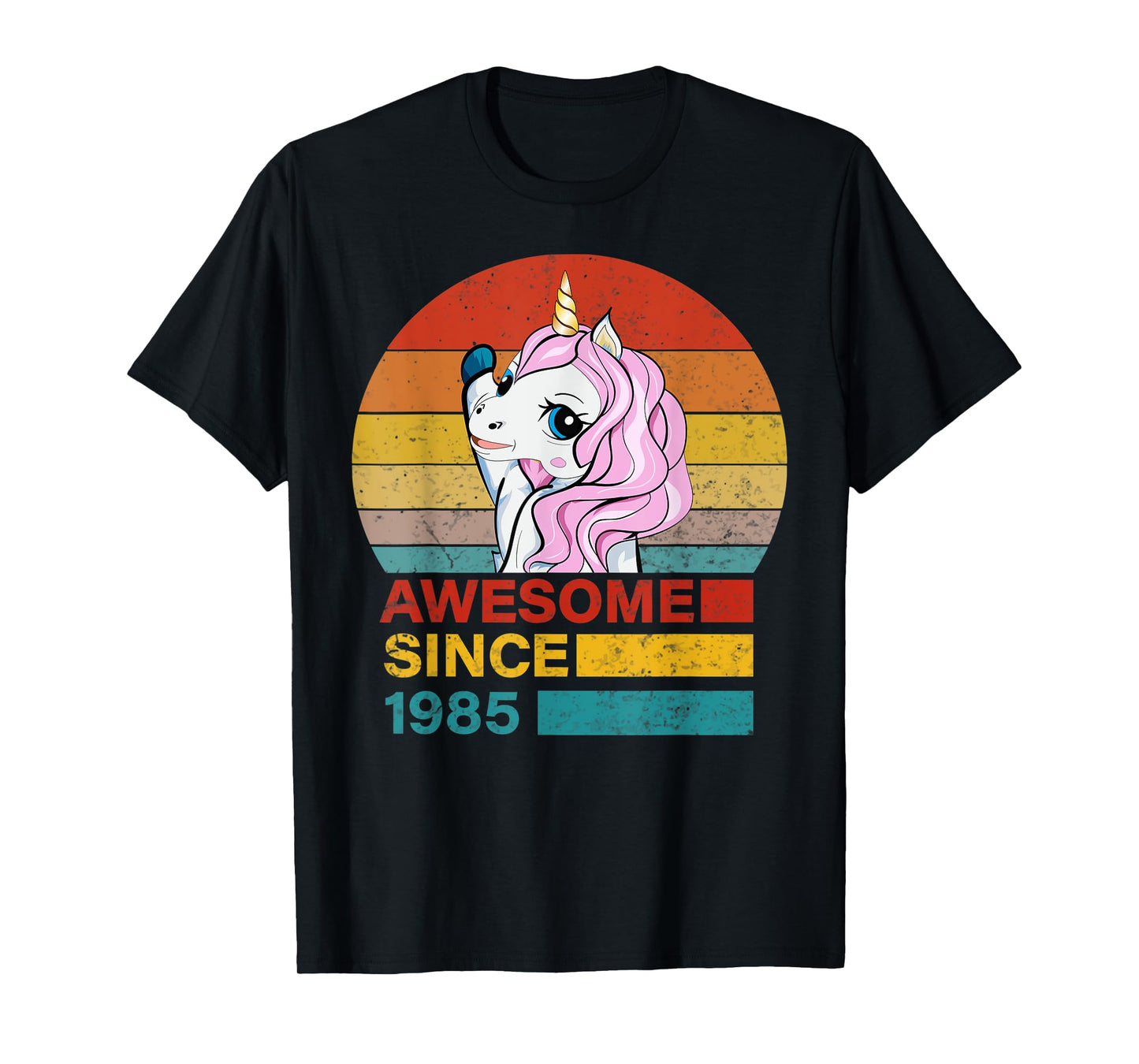 Unicorn Birthday Awesome Since 1985 36 year old birthday Gif T-Shirt