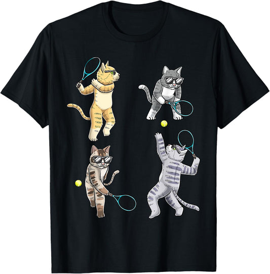 Funny Tennis Cat T-Shirt
