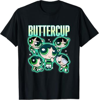 The Powerpuff Girls Buttercup Chrome Multi Pose T-Shirt