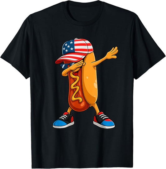 4th of July Hot Dog Funny Fourth of July Kids Boys T-shirt