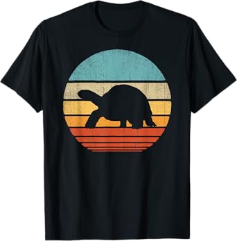 Tortoise Retro Vintage 60s 70s Sunset Turtle Reptile Animal T-Shirt