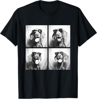 Weimaraner Funny Dogs with Sunglasses Photo Booth Pet Owner T-Shirt