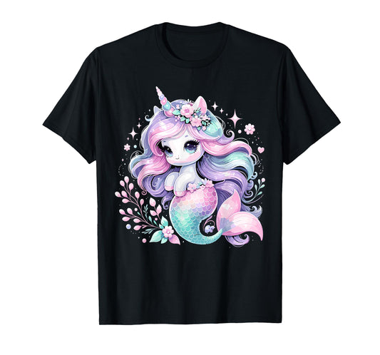 Unicorn Mermaid Girls Birthday Party Mermicorn T-Shirt