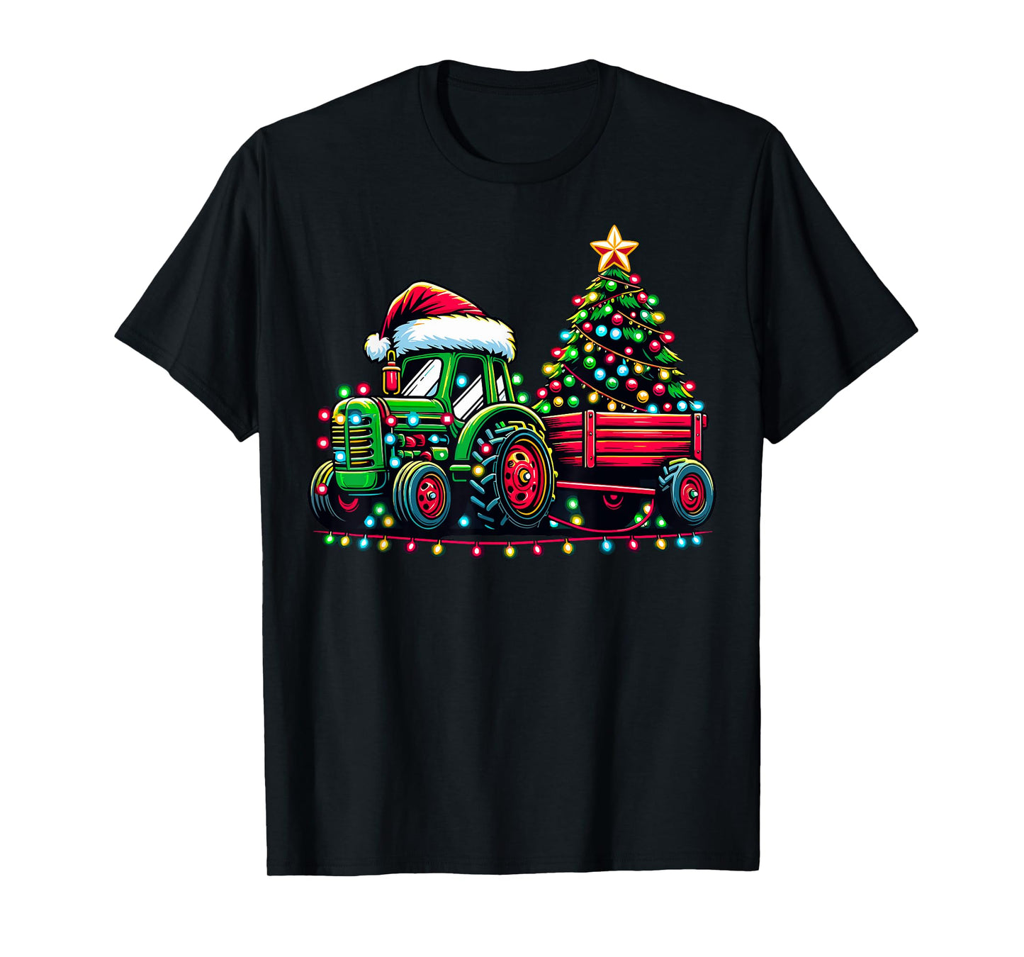 Christmas Tractor Boys Santa Xmas Farm Truck T-Shirt