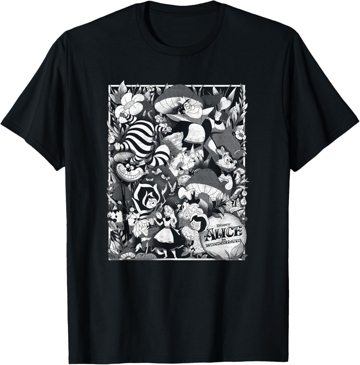 Disney Alice In Wonderland Group Collage Poster T-Shirt