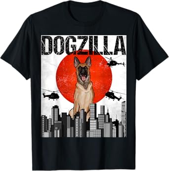 Funny Vintage Japanese Dogzilla Belgian Malinoi T-Shirt