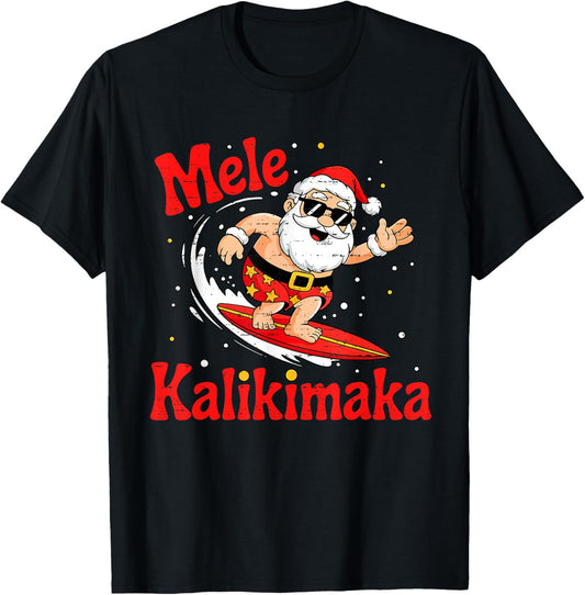Funny Santa Christmas In July Summer Xmas Beach Vacation T-Shirt