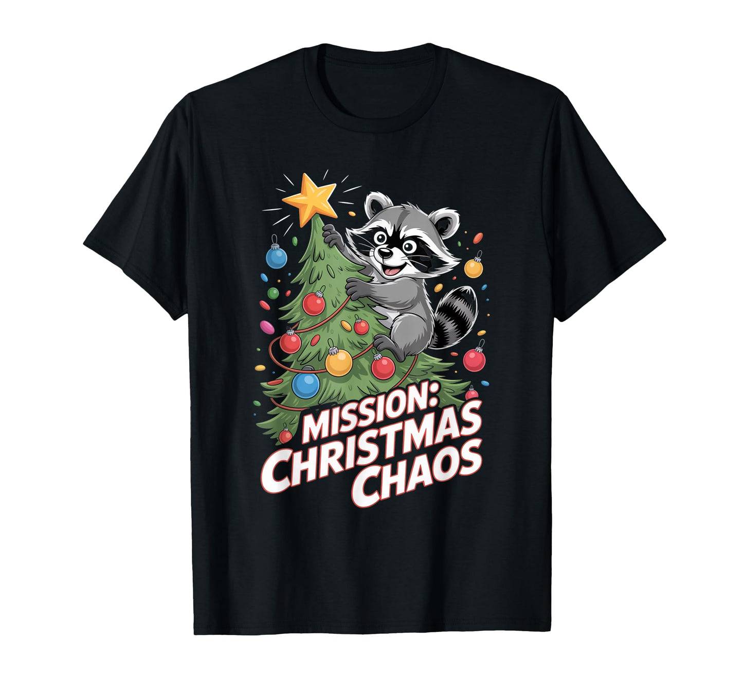 Funny Raccoon Christmas Trash Panda Xmas T-Shirt