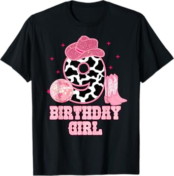 Happy 9th Birthday Girl Outfit Rodeo Western Cowgirl Cowboy T-Shirt