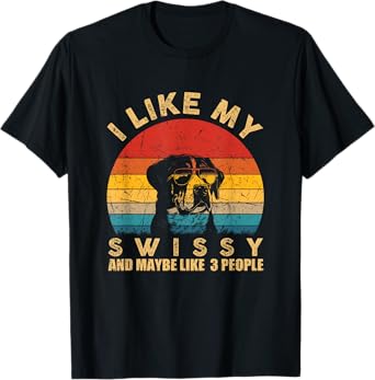 I Like My Swissy Dog Pet Lover Gifts Funny Dog Retro Vintage T-Shirt