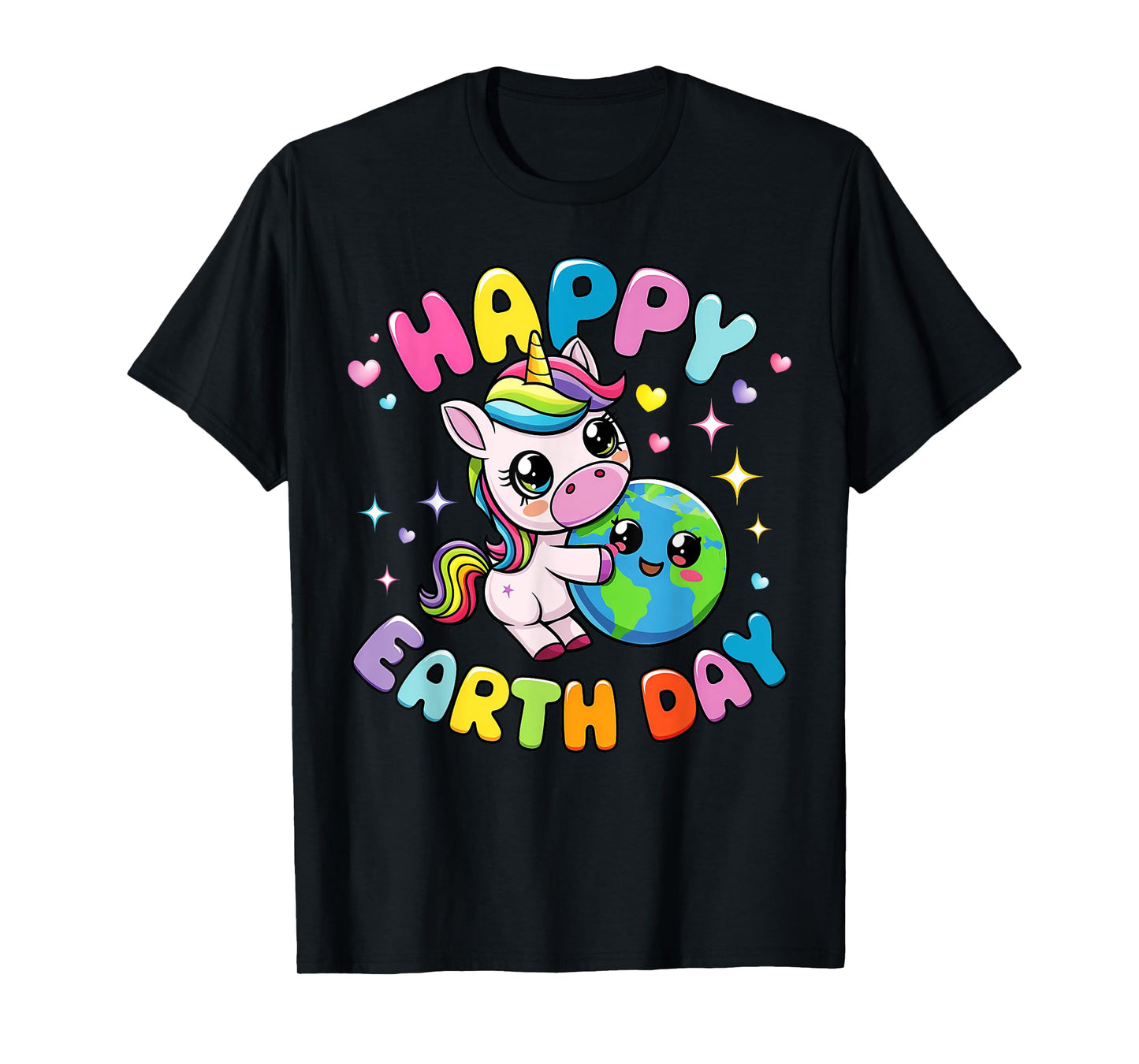 Happy Earth Day Unicorn Earth Day 2025 Kids Toddler Girl T-Shirt