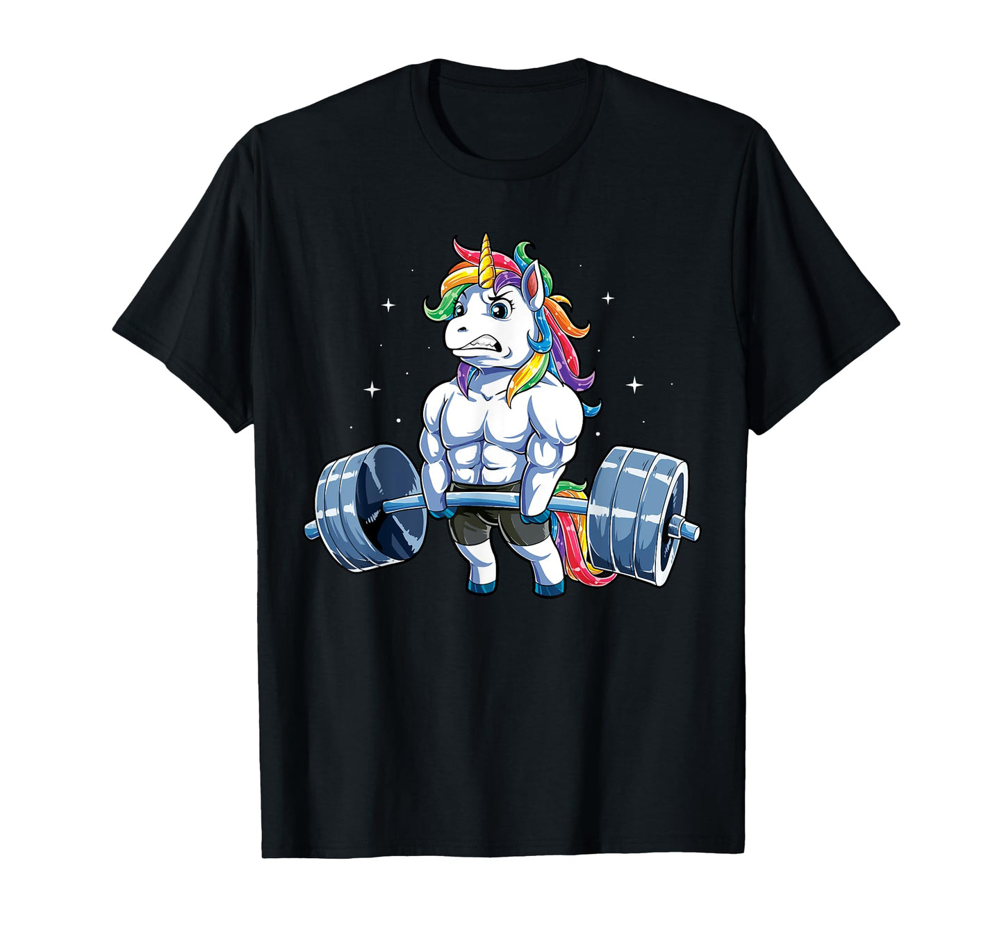 Unicorn Weightlifting Deadlift Fitness Gym Men Women Barbell T-Shirt