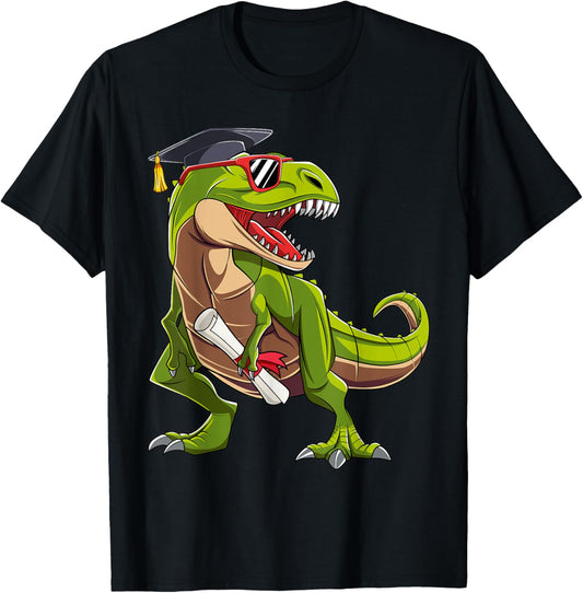 Dinosaur T-Rex Graduation T-Shirt Boys Kids Gift