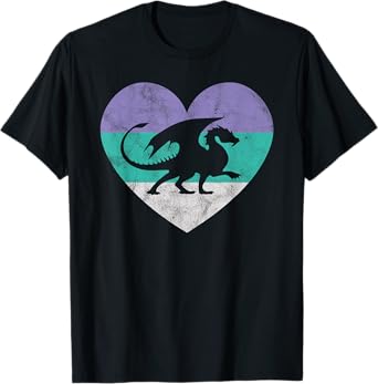 Dragon Gift Shirt For Women & Girls Retro Cute T-Shirt