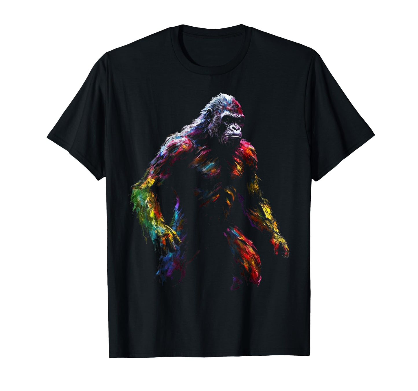 Gorilla Colourful Artwork - Animal Art Monkey Zoo Gorilla T-Shirt