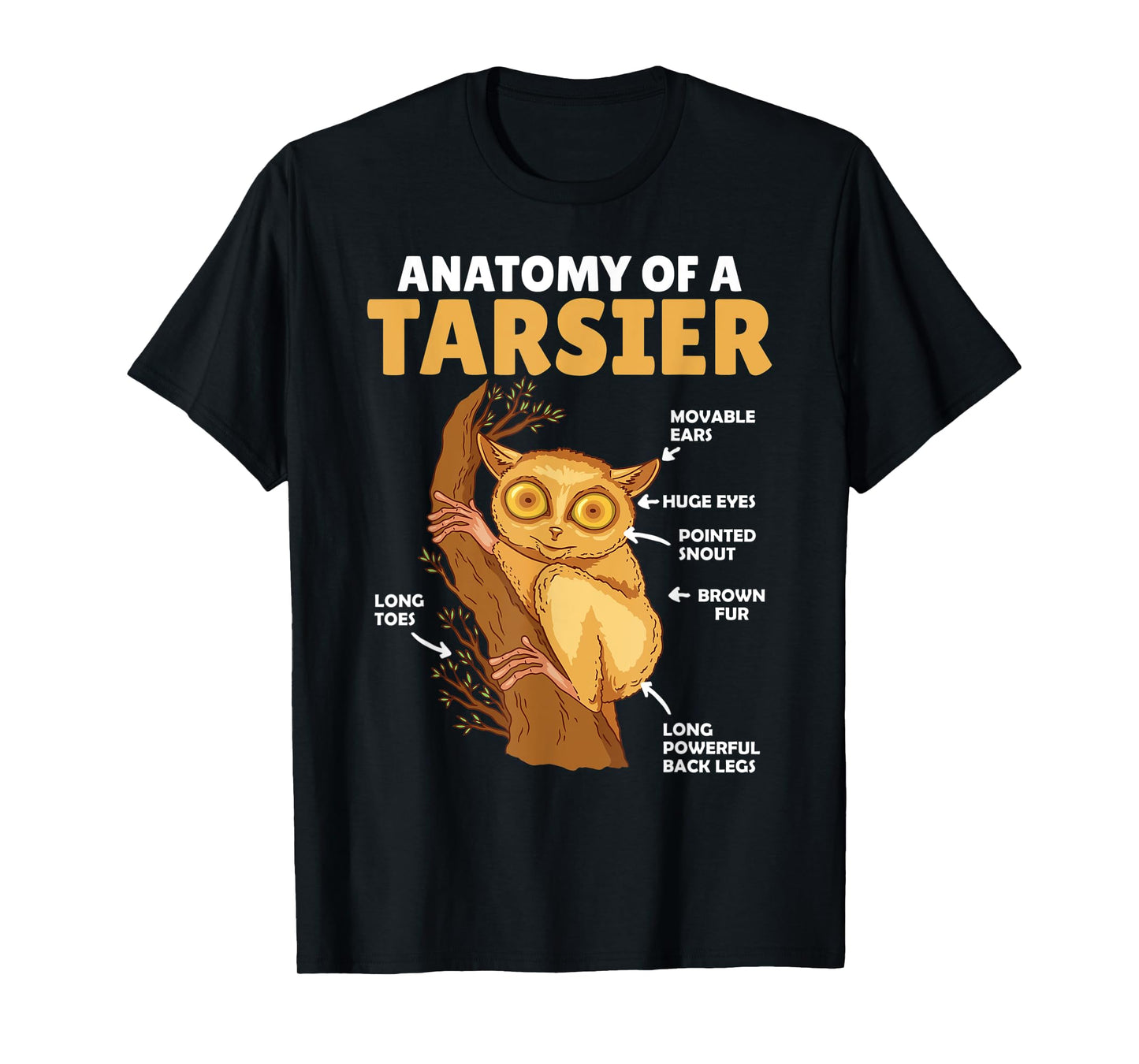 Cute Tarsier Anatomy Of A Tarsier Explanation T-Shirt