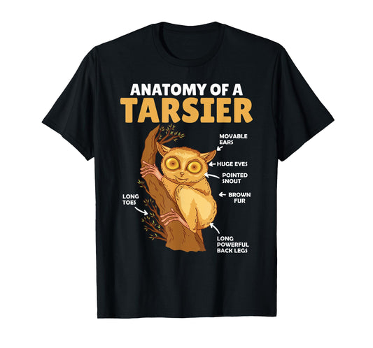 Cute Tarsier Anatomy Of A Tarsier Explanation T-Shirt