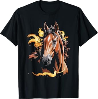 Elegant Horse Silhouette Graphic Art Design for Horse Lovers T-Shirt