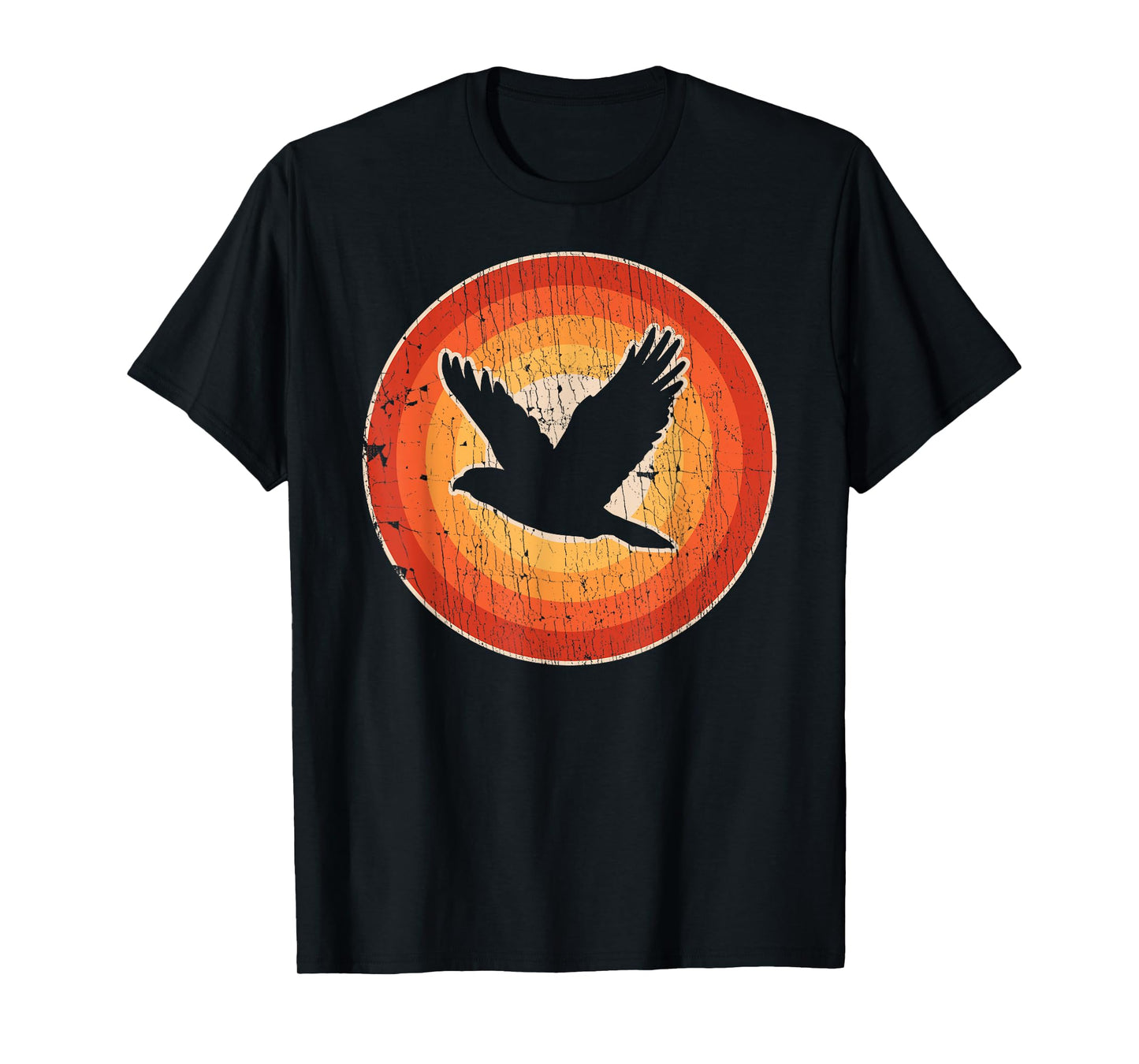 Falcon Retro Vintage 60s 70s Sunset Bird Lovers Men Women T-Shirt