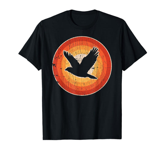 Falcon Retro Vintage 60s 70s Sunset Bird Lovers Men Women T-Shirt