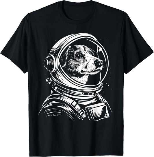 Funny Jack Russel Dog Astronaut Astro Space Suit Mom Dad T-Shirt