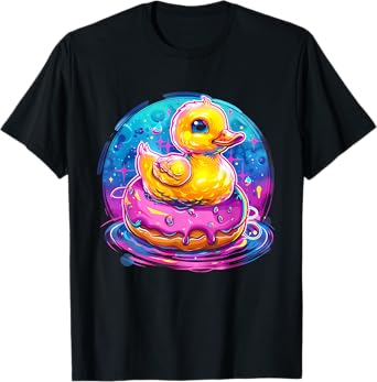 Rubber Duck Rubber Duckling Duck Lover Rubber Duckie Donut T-Shirt