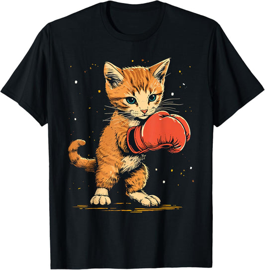 Boxer Cat on Boxing T-Shirt