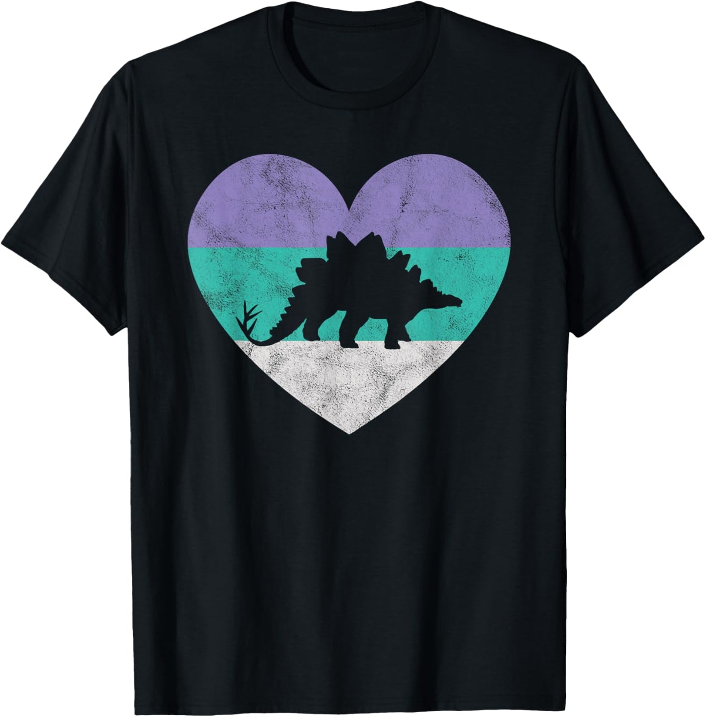 Stegosaurus Dinosaur Gift For Women & Girls Retro Cute T-Shirt