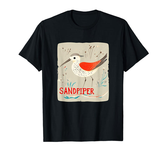 Admire the Elegance of the Sandpiper Bird for Boys and Girls T-Shirt