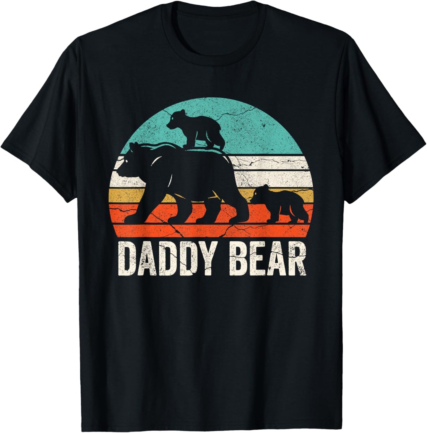 Daddy Bear Two Cubs Shirt Daddy Bear Twin TShirt Dad 2 Kids T-Shirt