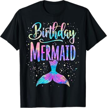Birthday Mermaid Party Girl Mermaid T-Shirt