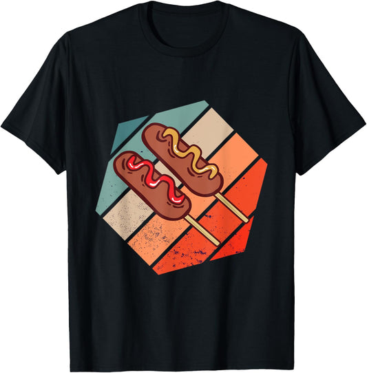 Corndog Lover Retro Street Food State Fair Corn Dog T-Shirt
