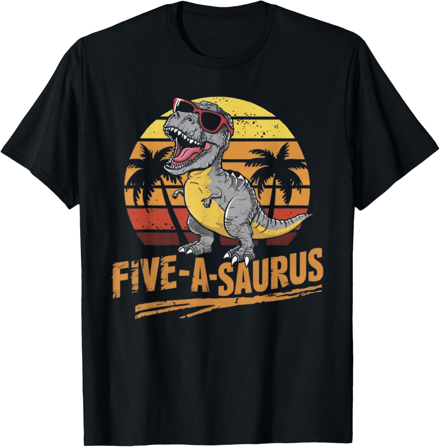 Five-a-Saurus Rex Bash - Kids 5th Birthday Dino Fest T-Shirt